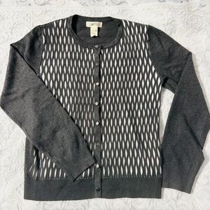 My Story Black and White Patterned Cardigan - size Large
